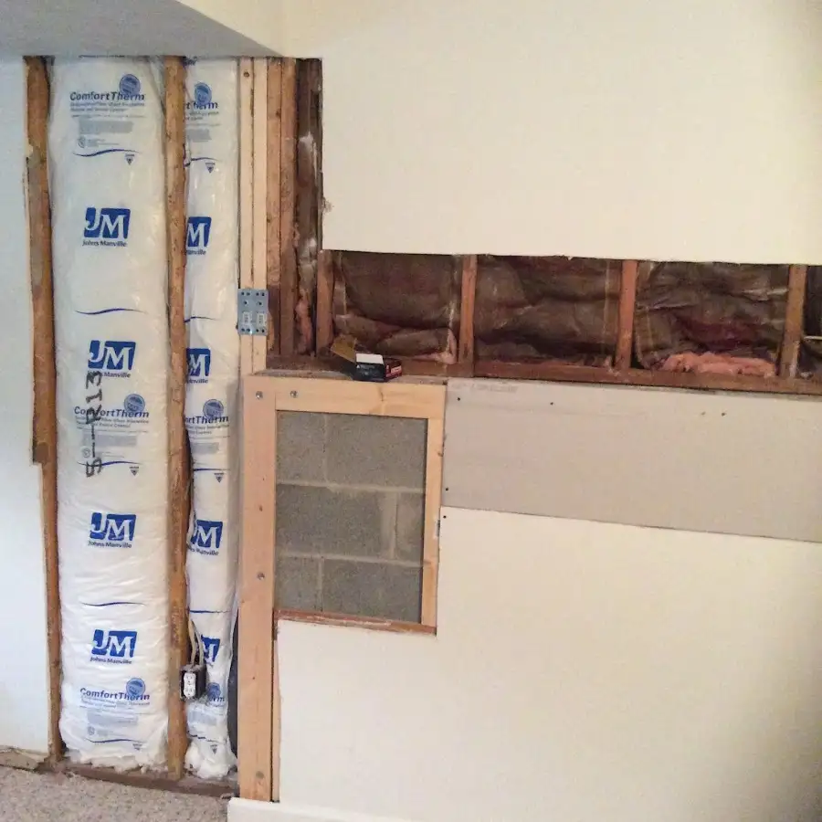 Wall insulation replacement during Contents Cleaning & Restoration in Fairfield